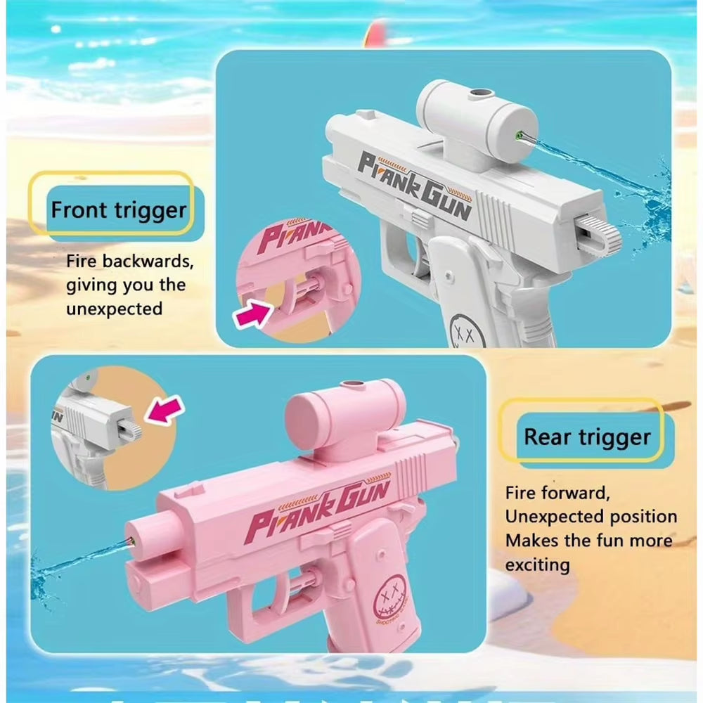 New Outdoor Portable Double-Sided Reverse Water Gun Prank Reverse Water Spray Toy Creativechildren Gift