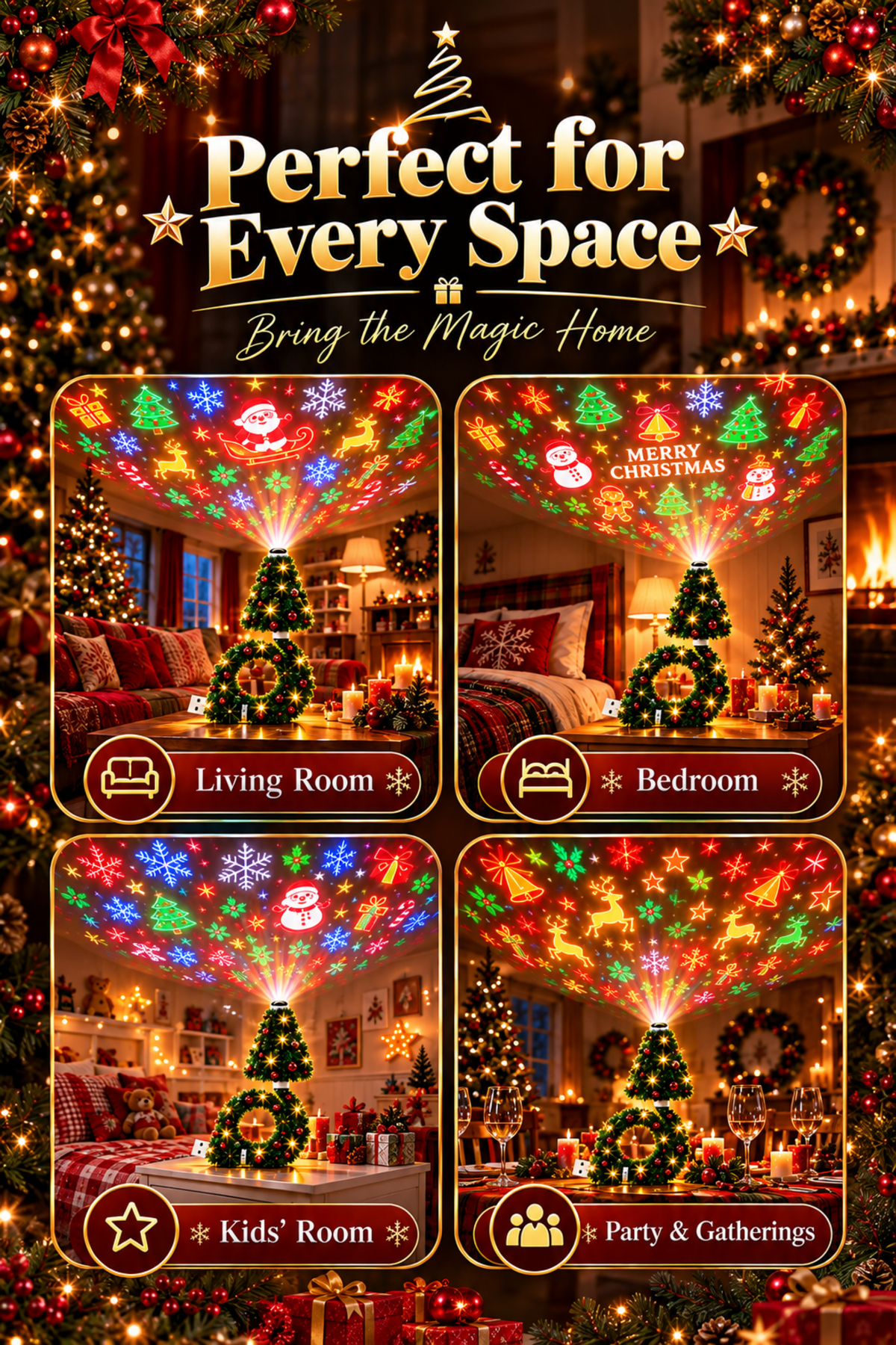 Christmas Tree Projector (with-6 projection modes)